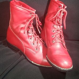 Girls Red Roper Boots Sz:4